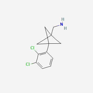 molecular formula C12H13Cl2N B2942706 [3-(2,3-Dichlorophenyl)-1-bicyclo[1.1.1]pentanyl]methanamine CAS No. 2287311-73-1