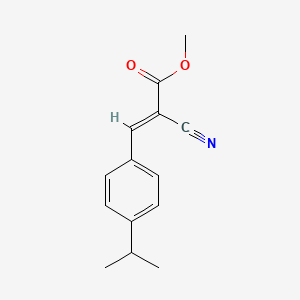 molecular formula C14H15NO2 B2942707 (E)-2-Cyano-3-(4-isopropylphenyl)propenoic acid methyl ester CAS No. 485358-34-7
