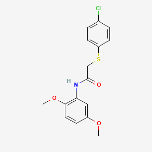 molecular formula C16H16ClNO3S B2942710 2-[(4-氯苯基)硫代]-N-(2,5-二甲氧基苯基)乙酰胺 CAS No. 333454-64-1