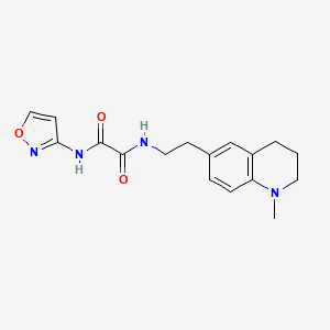 molecular formula C17H20N4O3 B2942712 N1-(异恶唑-3-基)-N2-(2-(1-甲基-1,2,3,4-四氢喹啉-6-基)乙基)草酰胺 CAS No. 946362-91-0