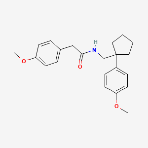 2-(4-methoxyphenyl)-N-((1-(4-methoxyphenyl)cyclopentyl)methyl)acetamide