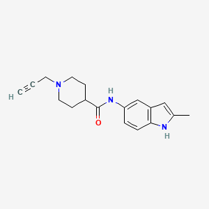 molecular formula C18H21N3O B2942740 N-(2-甲基-1H-吲哚-5-基)-1-(丙-2-炔-1-基)哌啶-4-甲酰胺 CAS No. 1311523-00-8