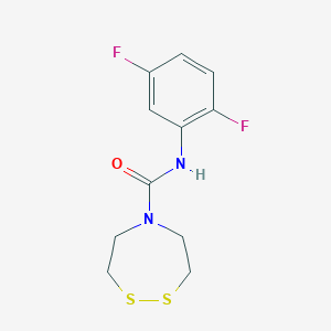 molecular formula C11H12F2N2OS2 B2942744 N-(2,5-difluorophenyl)-1,2,5-dithiazepane-5-carboxamide CAS No. 1797805-56-1