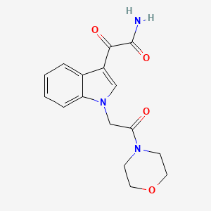 molecular formula C16H17N3O4 B2942745 2-(1-(2-morpholino-2-oxoethyl)-1H-indol-3-yl)-2-oxoacetamide CAS No. 872857-66-4