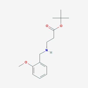molecular formula C15H23NO3 B2942757 tert-Butyl 3-{[(2-methoxyphenyl)methyl]amino}propanoate CAS No. 1221346-18-4