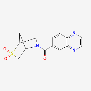 (2,2-Dioxido-2-thia-5-azabicyclo[2.2.1]heptan-5-yl)(quinoxalin-6-yl)methanone