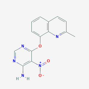 6-((2-Methylquinolin-8-yl)oxy)-5-nitropyrimidin-4-amine