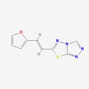 molecular formula C9H6N4OS B294278 6-[2-(2-Furyl)vinyl][1,2,4]triazolo[3,4-b][1,3,4]thiadiazole 