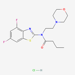 molecular formula C17H22ClF2N3O2S B2942782 N-(4,6-difluorobenzo[d]thiazol-2-yl)-N-(2-morpholinoethyl)butyramide hydrochloride CAS No. 1177690-86-6