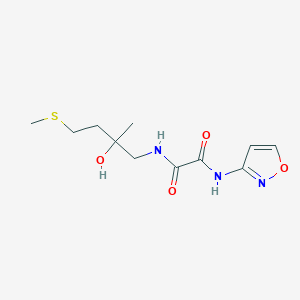 molecular formula C11H17N3O4S B2942792 N1-(2-hydroxy-2-methyl-4-(methylthio)butyl)-N2-(isoxazol-3-yl)oxalamide CAS No. 1396791-07-3