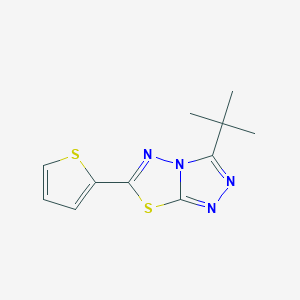 molecular formula C11H12N4S2 B294280 3-Tert-butyl-6-(2-thienyl)[1,2,4]triazolo[3,4-b][1,3,4]thiadiazole 