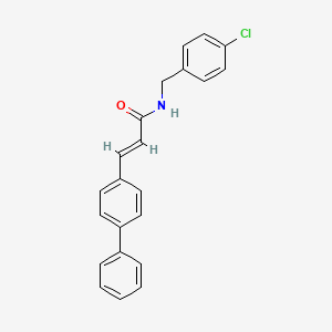 molecular formula C22H18ClNO B2942801 3-(1,1'-Biphenyl)-4-YL-N-(4-chlorobenzyl)acrylamide CAS No. 882083-87-6