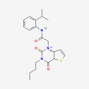 molecular formula C21H25N3O3S B2942805 2-{3-butyl-2,4-dioxo-1H,2H,3H,4H-thieno[3,2-d]pyrimidin-1-yl}-N-[2-(propan-2-yl)phenyl]acetamide CAS No. 1252921-26-8