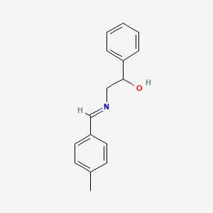 molecular formula C16H17NO B2942807 (E)-2-(4-甲基苄基亚氨基)-1-苯乙醇 CAS No. 322413-04-7