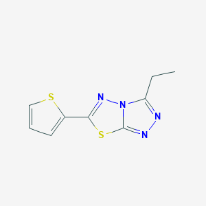 molecular formula C9H8N4S2 B294281 3-Ethyl-6-(2-thienyl)[1,2,4]triazolo[3,4-b][1,3,4]thiadiazole 