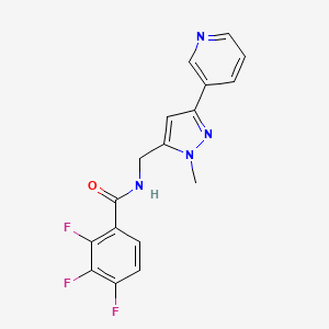 molecular formula C17H13F3N4O B2942814 2,3,4-trifluoro-N-((1-methyl-3-(pyridin-3-yl)-1H-pyrazol-5-yl)methyl)benzamide CAS No. 2034290-21-4