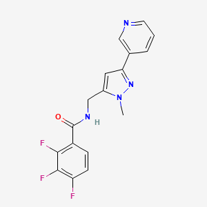 molecular formula C17H13F3N4O B2942814 2,3,4-三氟-N-((1-甲基-3-(吡啶-3-基)-1H-吡唑-5-基)甲基)苯甲酰胺 CAS No. 2034290-21-4