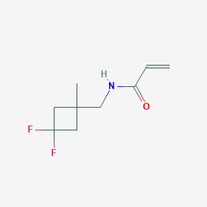 molecular formula C9H13F2NO B2942819 N-[(3,3-Difluoro-1-methylcyclobutyl)methyl]prop-2-enamide CAS No. 2163556-88-3