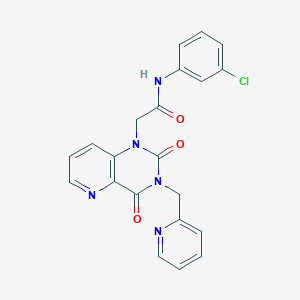 molecular formula C21H16ClN5O3 B2942822 N-(3-chlorophenyl)-2-(2,4-dioxo-3-(pyridin-2-ylmethyl)-3,4-dihydropyrido[3,2-d]pyrimidin-1(2H)-yl)acetamide CAS No. 941952-41-6