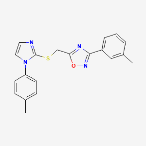 molecular formula C20H18N4OS B2942828 2-bromo-N-[3-([1,2,4]triazolo[4,3-a]quinoxalin-4-yloxy)phenyl]benzamide CAS No. 1111982-72-9