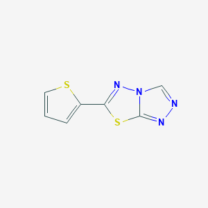 molecular formula C7H4N4S2 B294283 6-(2-Thienyl)[1,2,4]triazolo[3,4-b][1,3,4]thiadiazole 