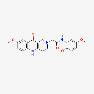 molecular formula C23H25N3O5 B2942844 N-(2,5-dimethoxyphenyl)-2-(8-methoxy-10-oxo-3,4-dihydrobenzo[b][1,6]naphthyridin-2(1H,5H,10H)-yl)acetamide CAS No. 1251635-50-3