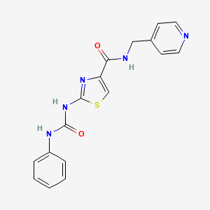2-(3-phenylureido)-N-(pyridin-4-ylmethyl)thiazole-4-carboxamide