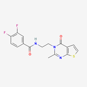 3,4-difluoro-N-(2-(2-methyl-4-oxothieno[2,3-d]pyrimidin-3(4H)-yl)ethyl)benzamide