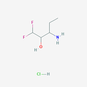 molecular formula C5H12ClF2NO B2942861 3-Amino-1,1-difluoropentan-2-ol hydrochloride CAS No. 1864063-11-5