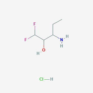 3-Amino-1,1-difluoropentan-2-ol hydrochloride