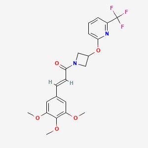 (E)-1-(3-((6-(trifluoromethyl)pyridin-2-yl)oxy)azetidin-1-yl)-3-(3,4,5-trimethoxyphenyl)prop-2-en-1-one