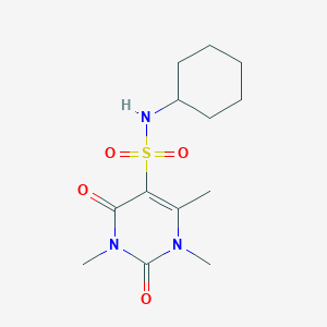 N-cyclohexyl-1,3,4-trimethyl-2,6-dioxopyrimidine-5-sulfonamide