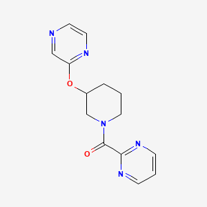 (3-(Pyrazin-2-yloxy)piperidin-1-yl)(pyrimidin-2-yl)methanone