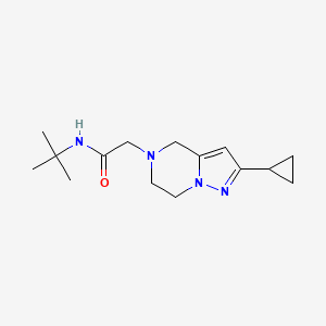 molecular formula C15H24N4O B2942867 N-(tert-butyl)-2-(2-cyclopropyl-6,7-dihydropyrazolo[1,5-a]pyrazin-5(4H)-yl)acetamide CAS No. 2034416-51-6