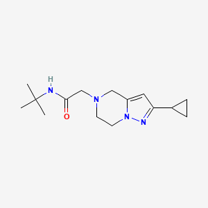 N-(tert-butyl)-2-(2-cyclopropyl-6,7-dihydropyrazolo[1,5-a]pyrazin-5(4H)-yl)acetamide