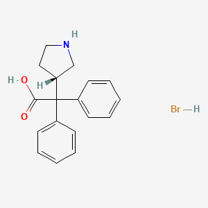 (S)-2,2-diphenyl-2-(pyrrolidin-3-yl)acetic acid (hydrobroMide)