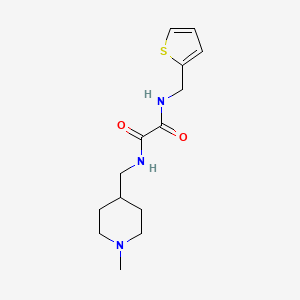 molecular formula C14H21N3O2S B2942883 N1-((1-methylpiperidin-4-yl)methyl)-N2-(thiophen-2-ylmethyl)oxalamide CAS No. 953175-63-8