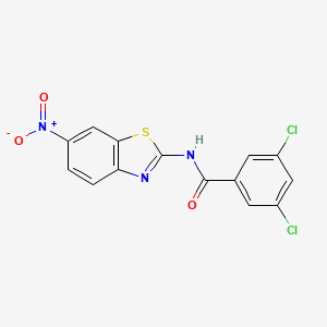 molecular formula C14H7Cl2N3O3S B2942885 3,5-dichloro-N-(6-nitro-1,3-benzothiazol-2-yl)benzamide CAS No. 308294-62-4