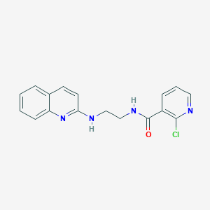 molecular formula C17H15ClN4O B2942886 2-Chloro-N-[2-(quinolin-2-ylamino)ethyl]pyridine-3-carboxamide CAS No. 1436205-18-3