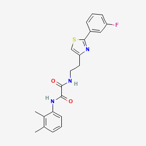 molecular formula C21H20FN3O2S B2942893 N1-(2,3-dimethylphenyl)-N2-(2-(2-(3-fluorophenyl)thiazol-4-yl)ethyl)oxalamide CAS No. 895784-37-9
