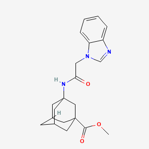 molecular formula C21H25N3O3 B2942897 (1r,3s,5R,7S)-methyl 3-(2-(1H-benzo[d]imidazol-1-yl)acetamido)adamantane-1-carboxylate CAS No. 1207055-06-8