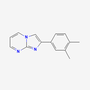 molecular formula C14H13N3 B2942898 2-(3,4-Dimethylphenyl)imidazo[1,2-a]pyrimidine CAS No. 110179-23-2
