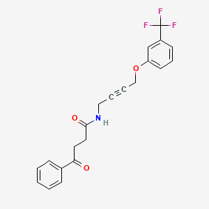 4-Oxo-4-phenyl-N-{4-[3-(trifluoromethyl)phenoxy]but-2-YN-1-YL}butanamide