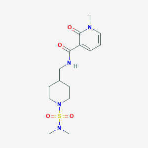molecular formula C15H24N4O4S B2942902 N-((1-(N,N-dimethylsulfamoyl)piperidin-4-yl)methyl)-1-methyl-2-oxo-1,2-dihydropyridine-3-carboxamide CAS No. 2034355-82-1