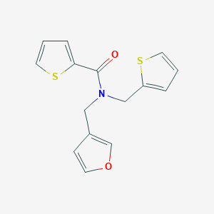 molecular formula C15H13NO2S2 B2942903 N-(呋喃-3-基甲基)-N-(噻吩-2-基甲基)噻吩-2-甲酰胺 CAS No. 1798023-93-4