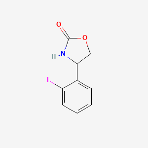 molecular formula C9H8INO2 B2942905 4-(2-Iodophenyl)-1,3-oxazolidin-2-one CAS No. 1823994-33-7