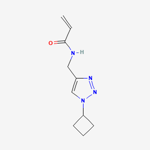 N-[(1-Cyclobutyltriazol-4-yl)methyl]prop-2-enamide