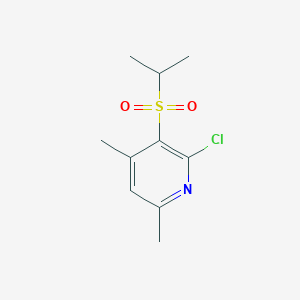 molecular formula C10H14ClNO2S B2942911 2-Chloro-3-(isopropylsulfonyl)-4,6-dimethylpyridine CAS No. 866038-65-5