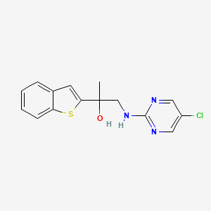 2-(1-Benzothiophen-2-yl)-1-[(5-chloropyrimidin-2-yl)amino]propan-2-ol