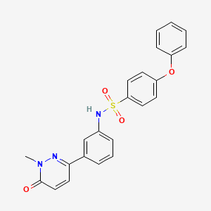 molecular formula C23H19N3O4S B2942914 N-(3-(1-methyl-6-oxo-1,6-dihydropyridazin-3-yl)phenyl)-4-phenoxybenzenesulfonamide CAS No. 941920-51-0